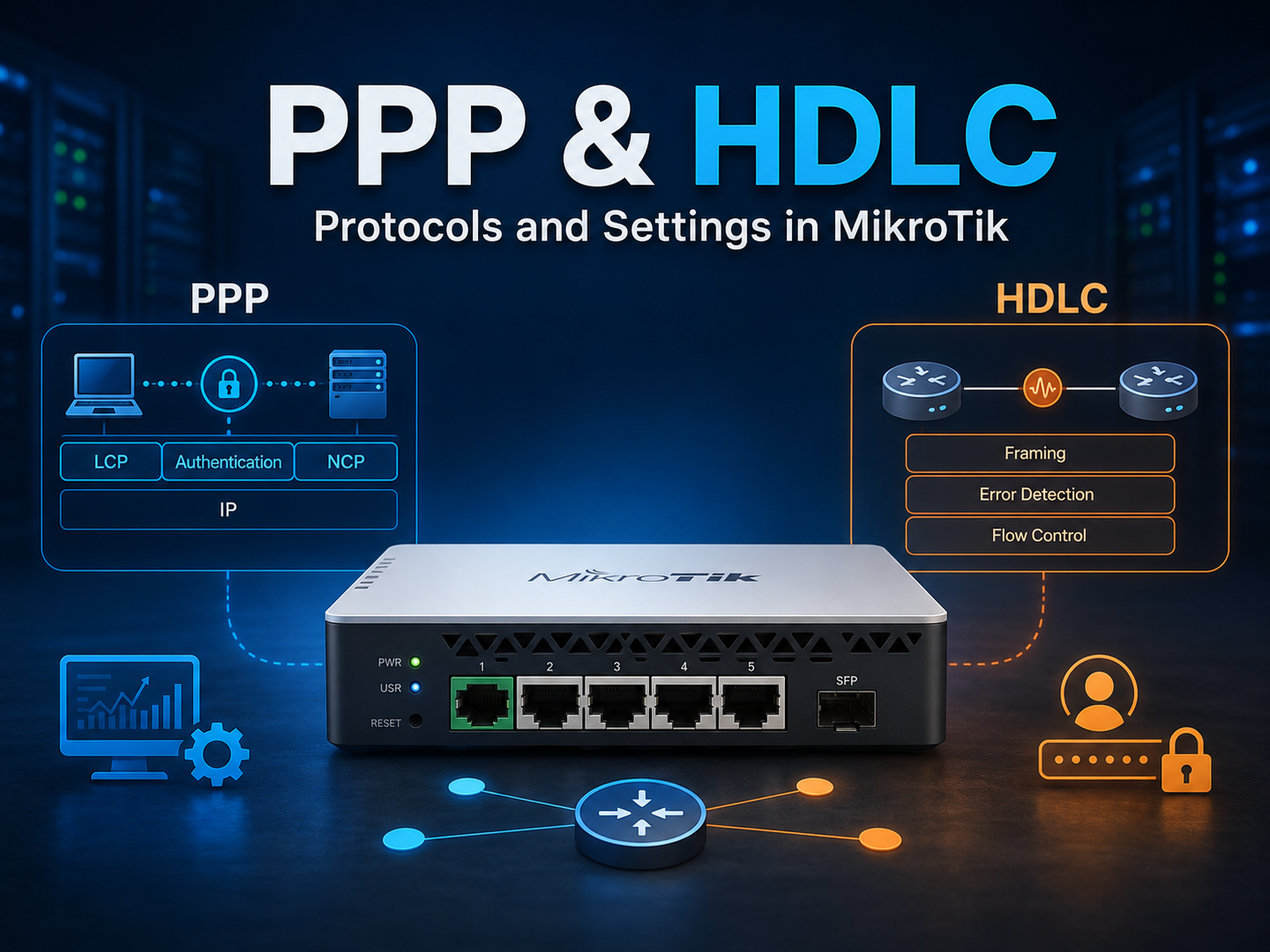 PPP و HDLC چیست؟ تفاوت‌ها و آموزش تنظیم PPP در میکروتیک