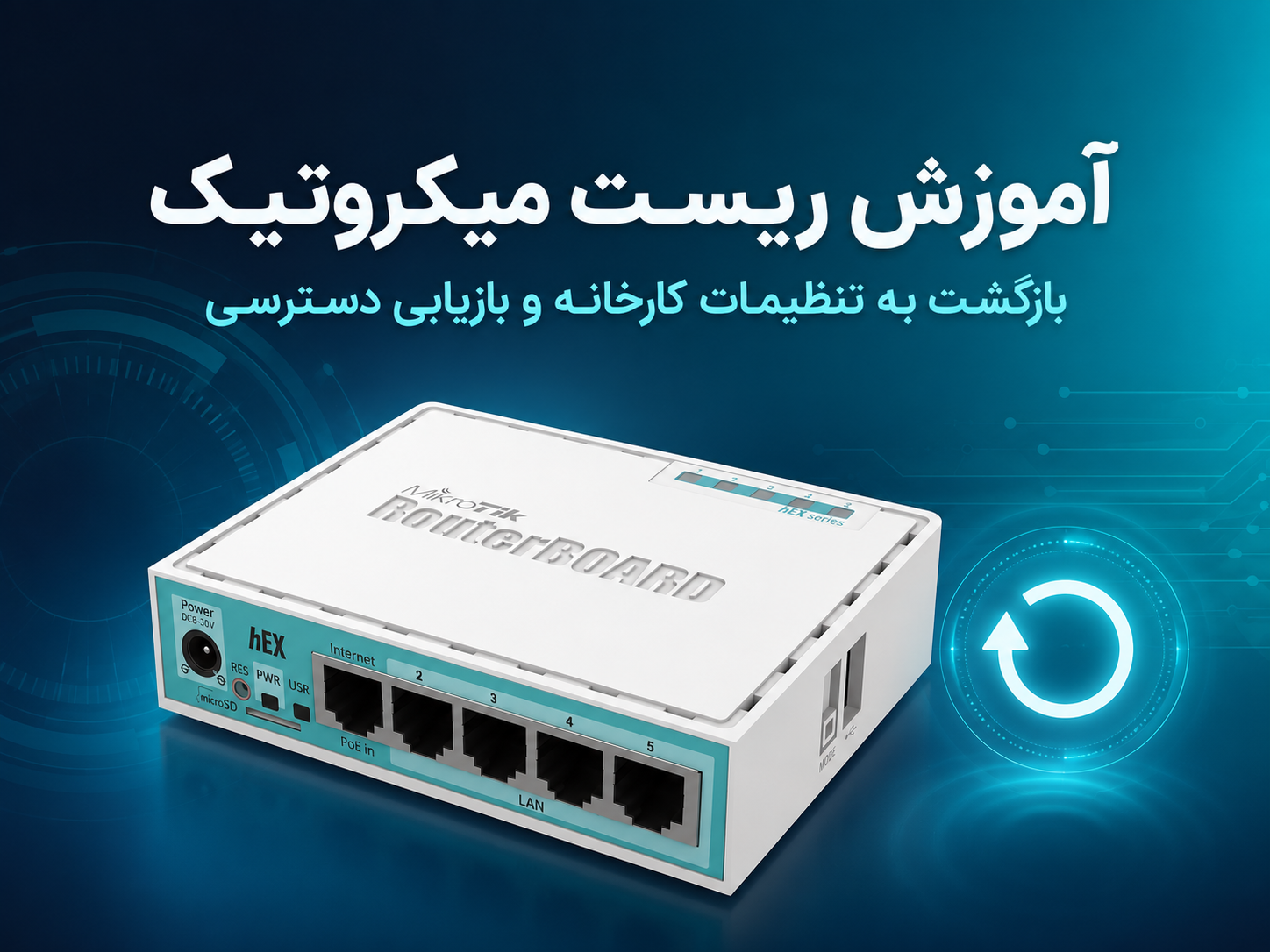 آموزش ریست کردن روتر میکروتیک؛ بازگشت به تنظیمات کارخانه و Netinstall