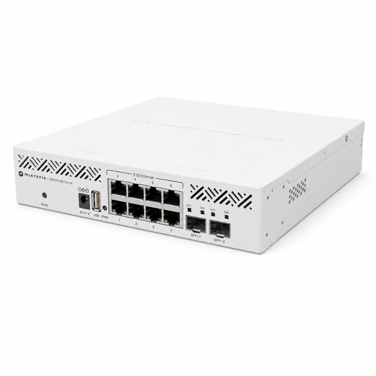 سوئیچ میکروتیک CRS310-8G+2S+IN با ۸ پورت 2.5G و دو SFP+ 10G