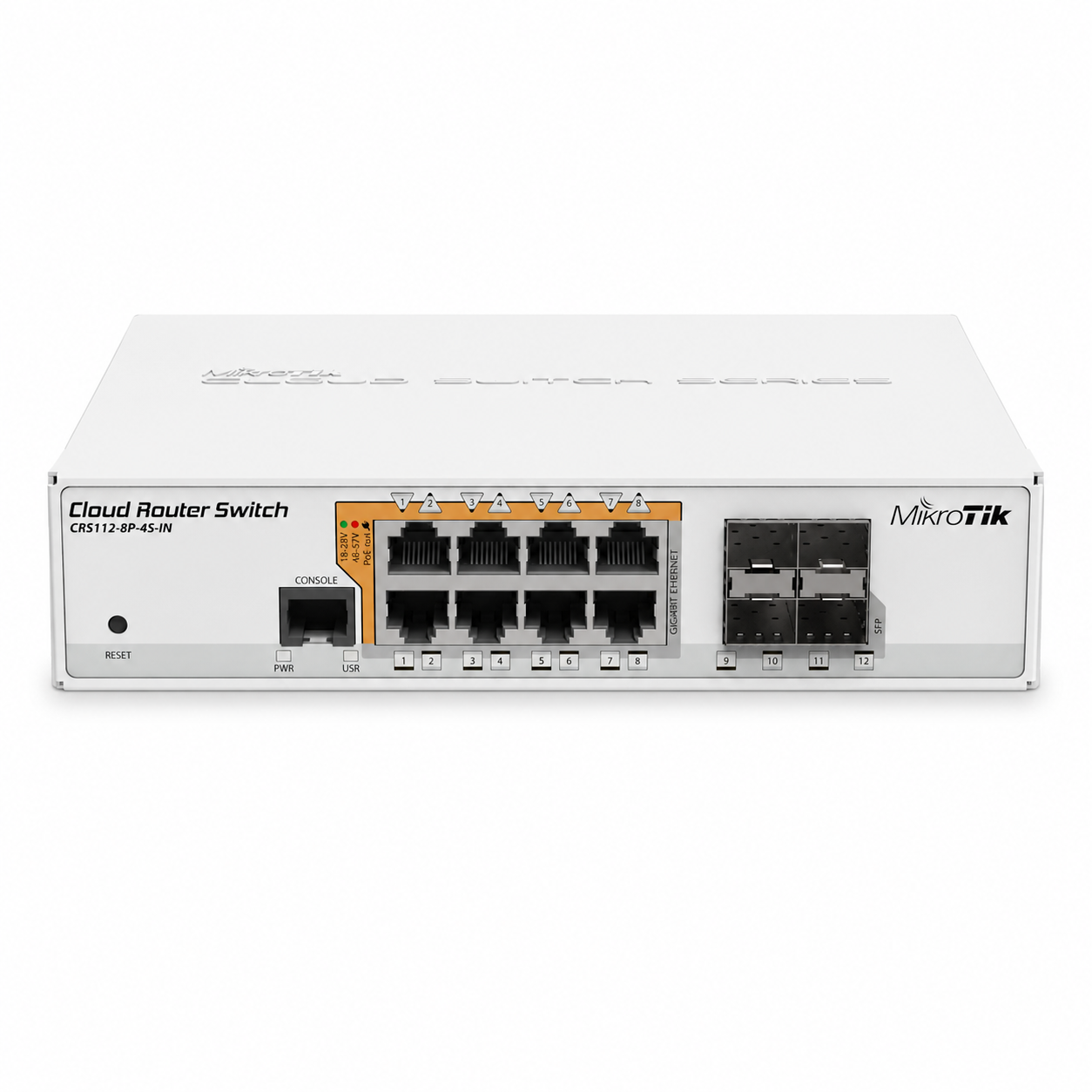 سوئیچ PoE میکروتیک CRS112-8P-4S-IN با ۸ پورت گیگابیتی